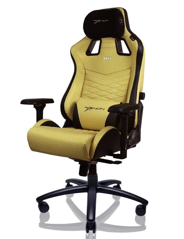 E-WIN Flash XL Size Upgraded Series Ergonomic Golden Computer Gaming Office Chair with Pillows - FLI-XL-REV