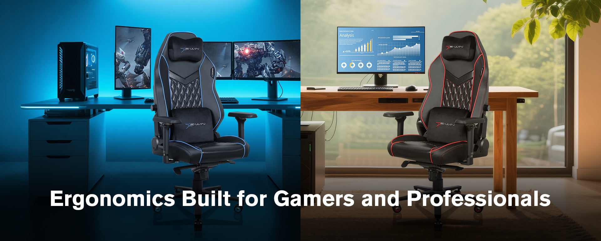 E-WIN RGB Gaming Desk and Revolutionary Upgrade chair