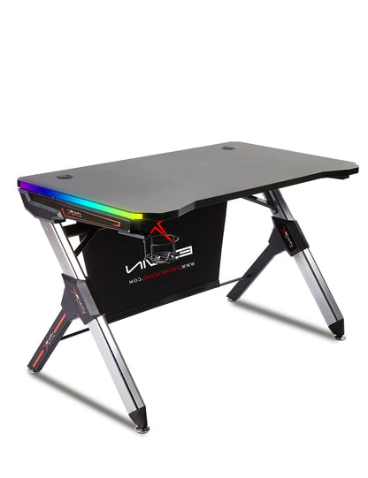 E-WIN Lux Luminis RGB Gaming Desk with Wireless Charging