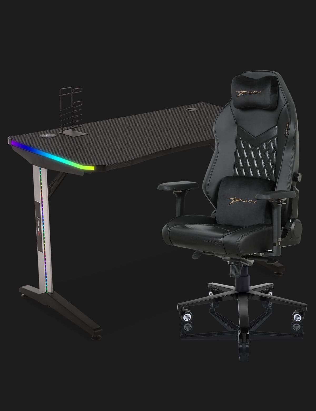 E-WIN Champion Upgraded Series Nexus Lucis Gaming Setup