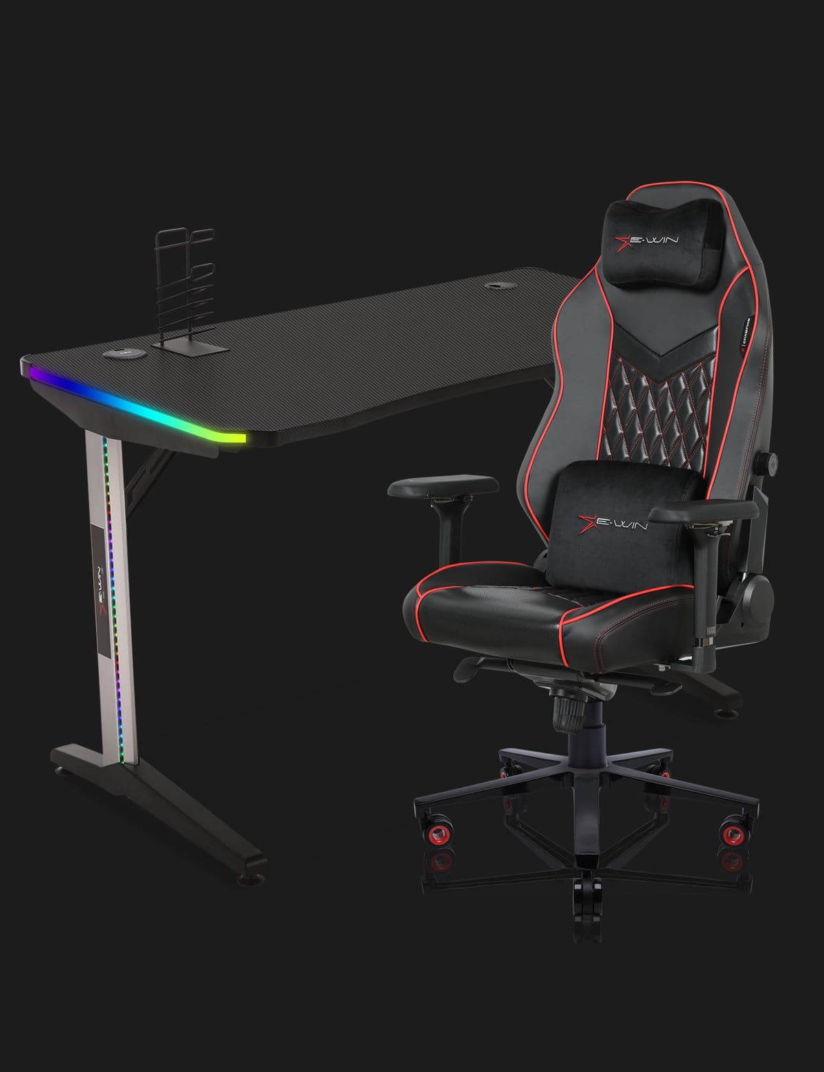 E-WIN Champion Upgraded Series Nexus Lucis Gaming Setup