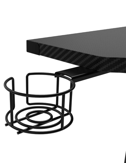 E-WIN Bravon Blue Black Sit-to-Stand RGB Gaming Desk & Chair Bundle