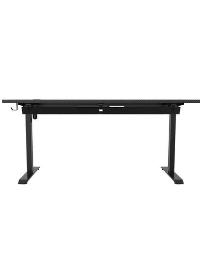 E-WIN Bravon Golden Sit-to-Stand RGB Gaming Desk & Chair Bundle