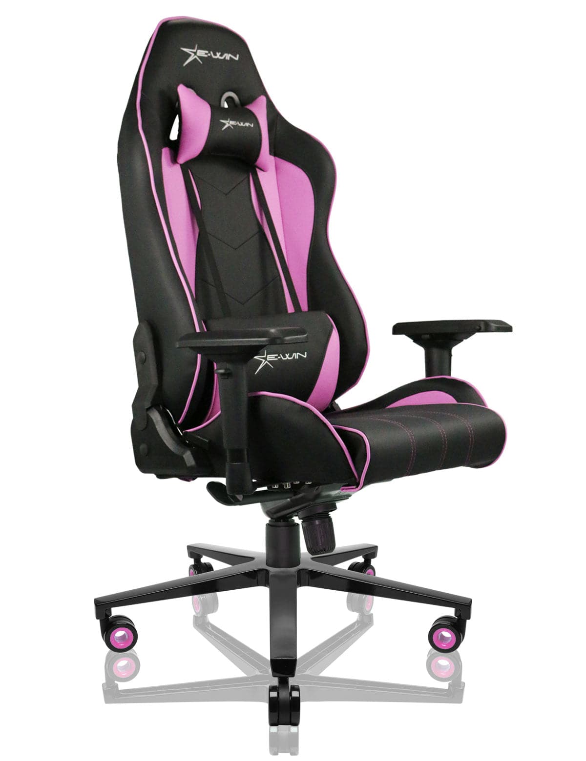 E-WIN Champion Series Ergonomic Computer Gaming Office Chair with Pillows, Pink Bunny - CPJ