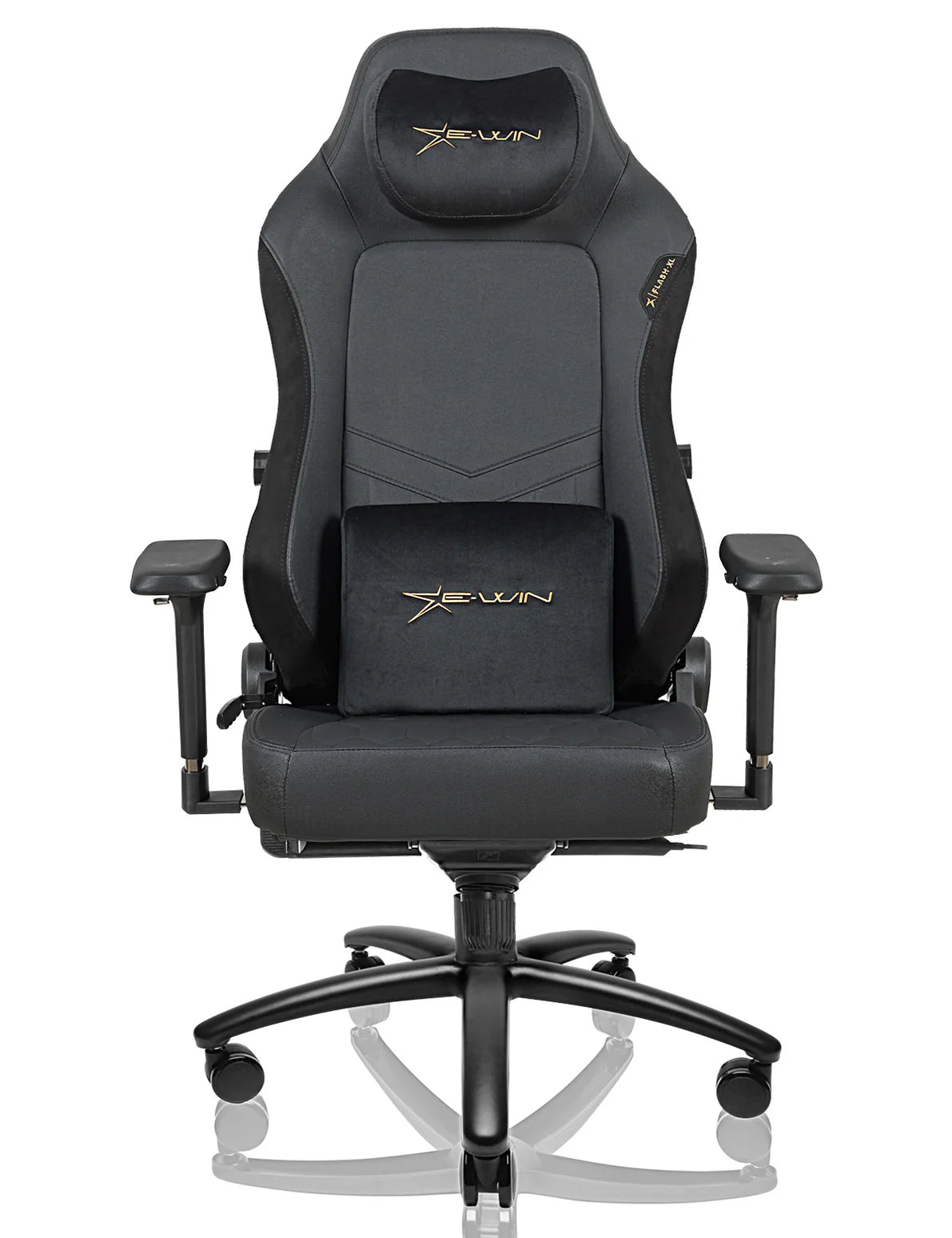 E-WIN Bravon Black Sit-to-Stand RGB Gaming Desk & Chair Bundle