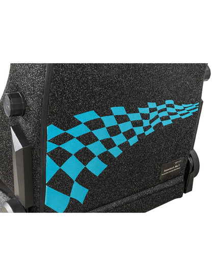 E-WIN Bravon Blue Black Sit-to-Stand RGB Gaming Desk & Chair Bundle