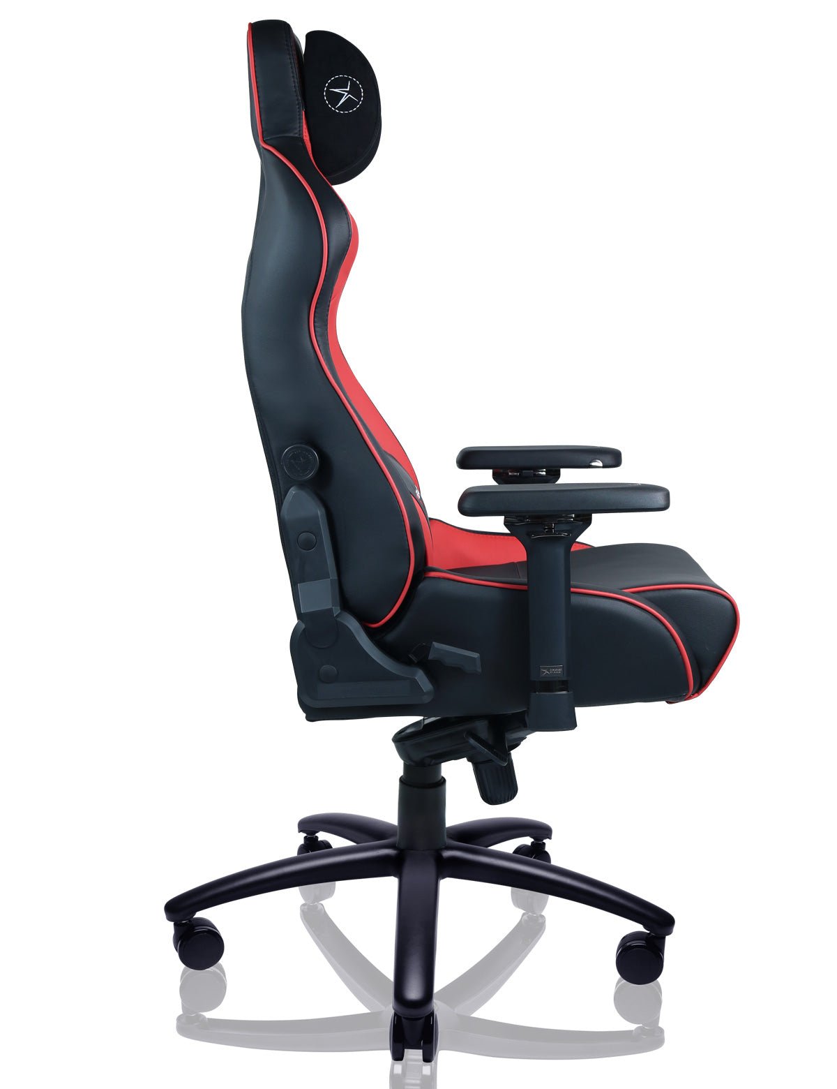 E-WIN Bravon Red White Sit-to-Stand RGB Gaming Desk & Chair Bundle