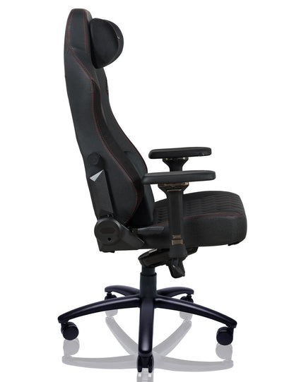 E-WIN Bravon Red White Sit-to-Stand RGB Gaming Desk & Chair Bundle