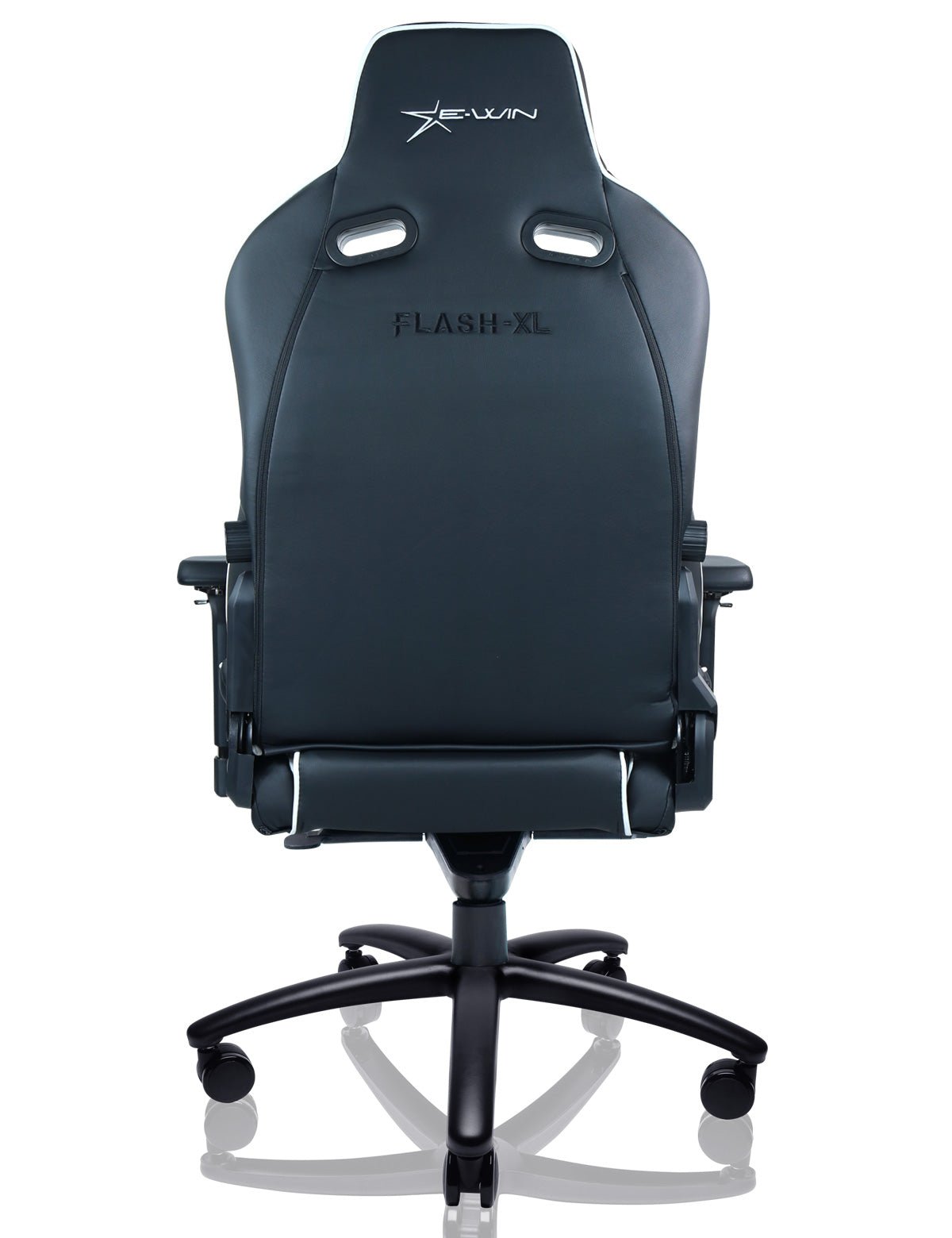 E-WIN Bravon White Sit-to-Stand RGB Gaming Desk & Chair Bundle