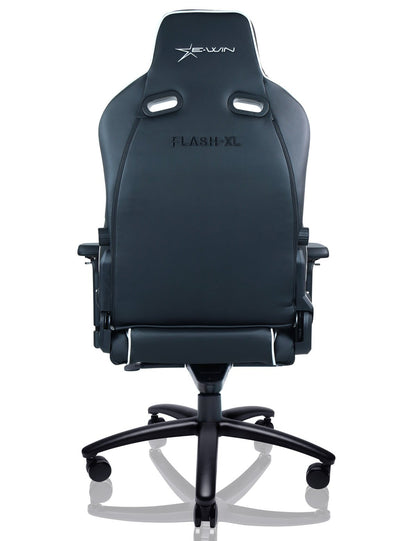 E-WIN Bravon White Sit-to-Stand RGB Gaming Desk & Chair Bundle