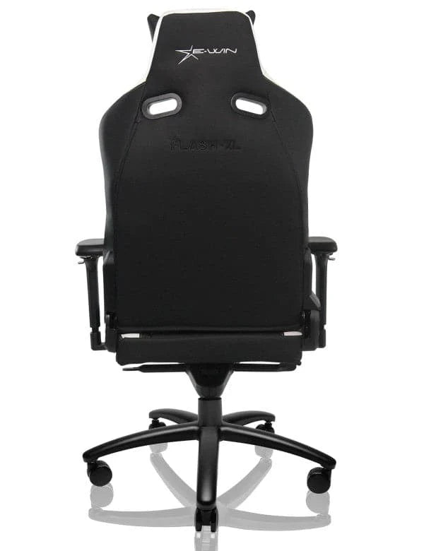 E-WIN Bravon White Sit-to-Stand RGB Gaming Desk & Chair Bundle