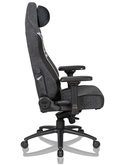 E-WIN Bravon White Sit-to-Stand RGB Gaming Desk & Chair Bundle