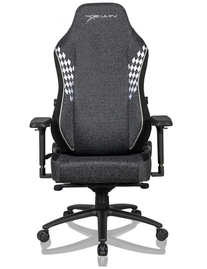 E-WIN Bravon White Sit-to-Stand RGB Gaming Desk & Chair Bundle