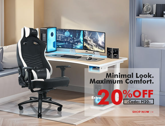 E-WIN Flash Series XL White Gaming Chair