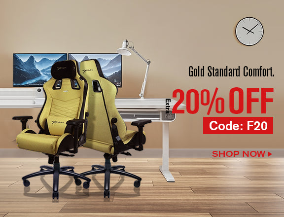 E-WIN Flash Series XL Gold Gaming Chair