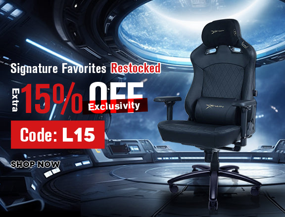 E-WIN Flash Series XL All Black Gaming Chair