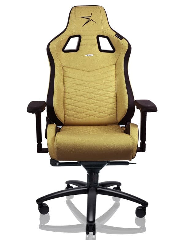 E-WIN Flash XL Size Upgraded Series Ergonomic Golden Computer Gaming Office Chair with Pillows - FLI-XL-REV