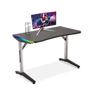 E-WIN Nexus Lucis RGB Gaming Desk with Wireless Charging